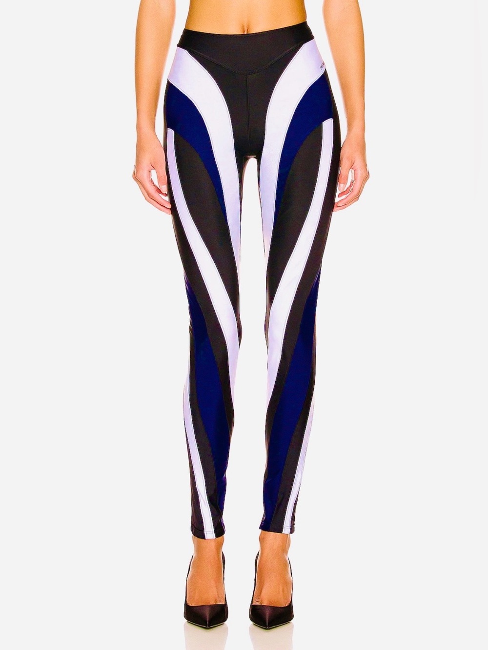 Mugler Spiral Leggings - Black White & Navy Brand new with Tags size 42